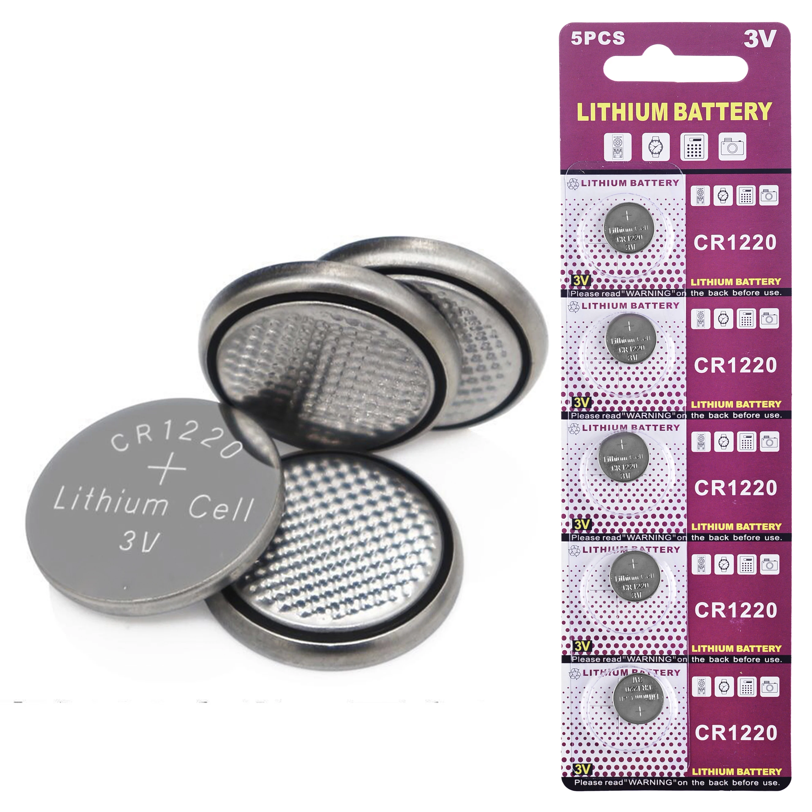 CR1220 For Earphone Hearing Aids Watch toys 3V 40mAh CE OEM Coin Batteries Button Batteries