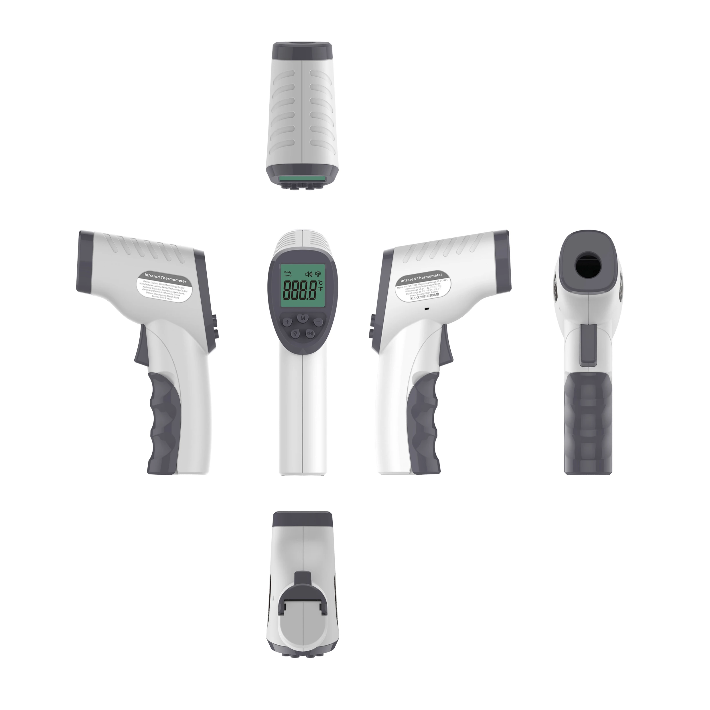 Wholesale SK-T008 Medical Infrared Body Digital Non Contact Gun Thermometer Manufacturer Body Lcd Forehead Infrared Thermometer