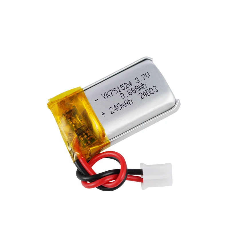 Factory Manufacturer A+ Quality 3.7V 751524-240mAh Li Ion Polymer Battery Cell for Toys