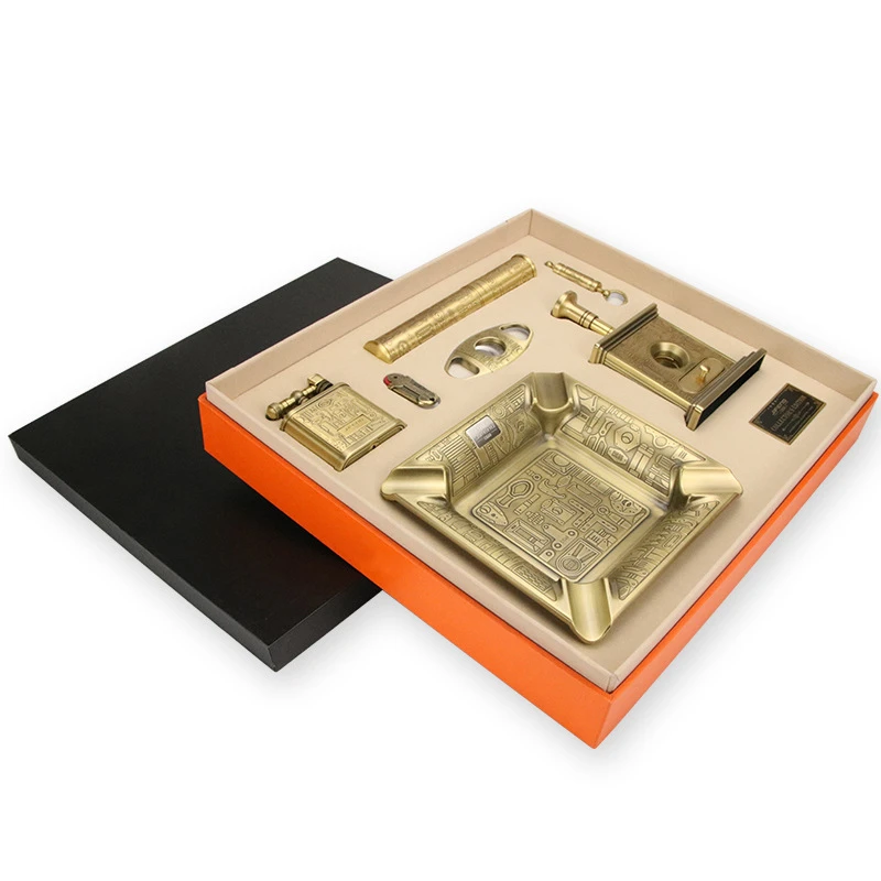 Amazon in stock Christmas gift 4 in 1 cigar needle cigar accessories solutions cigar punch