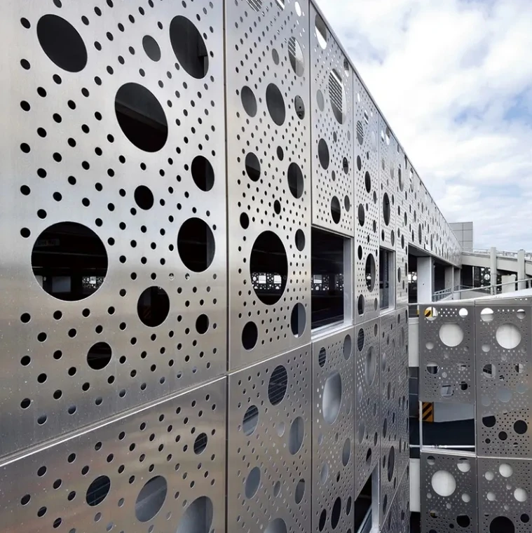 Free sample Aluminum perforated panel decorative metal building facade board