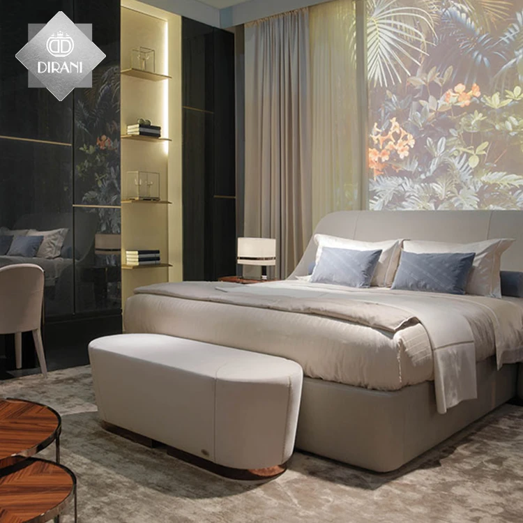 Home Furniture MDF Table Dresser Dressing Table with Mirror Bedroom Space Saving Simple Modern 5 Set Six Drawers Mdf+glass