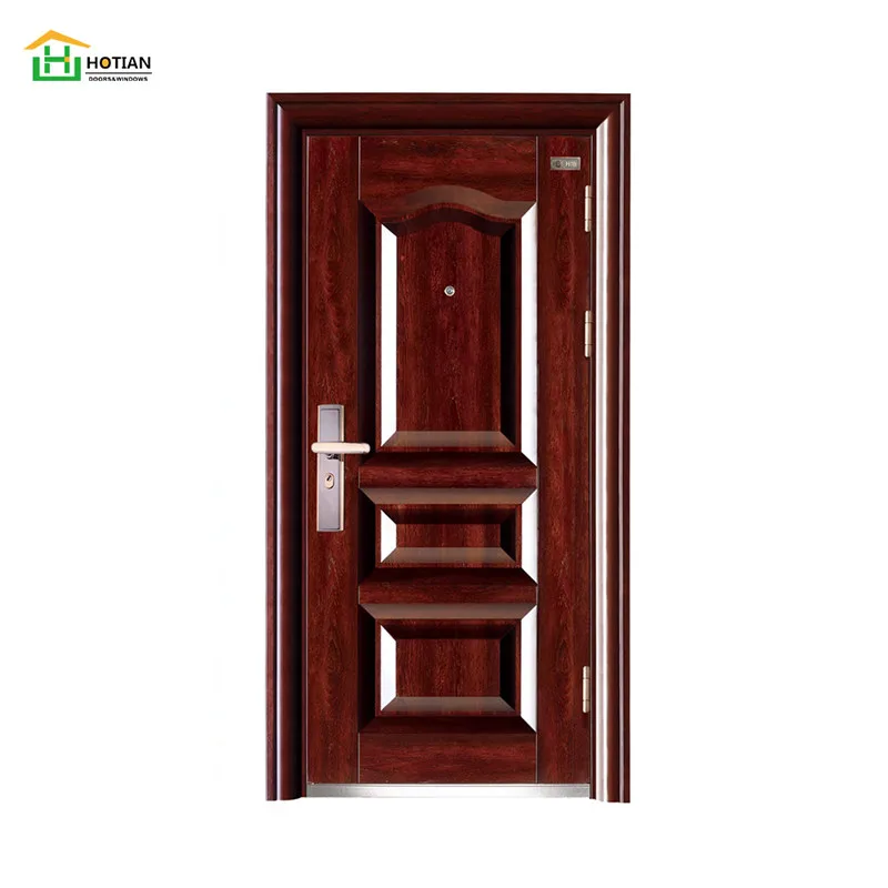 Hotian Best Selling Decorative House Front Exterior Modern Design Security Steel Door