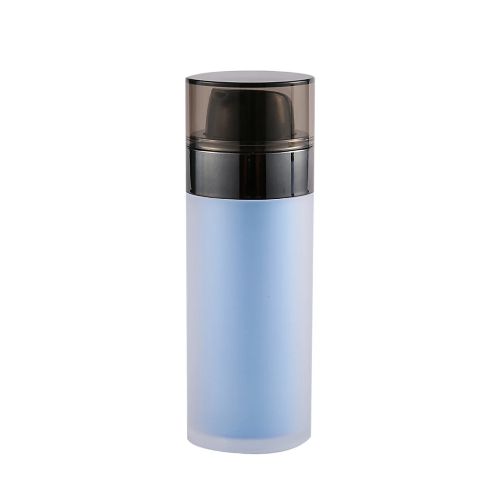 Factory Price Serum Airless Pump Frosted Light Blue Plastic Airless Bottle Empty Lotion Airless Dispenser 50ml