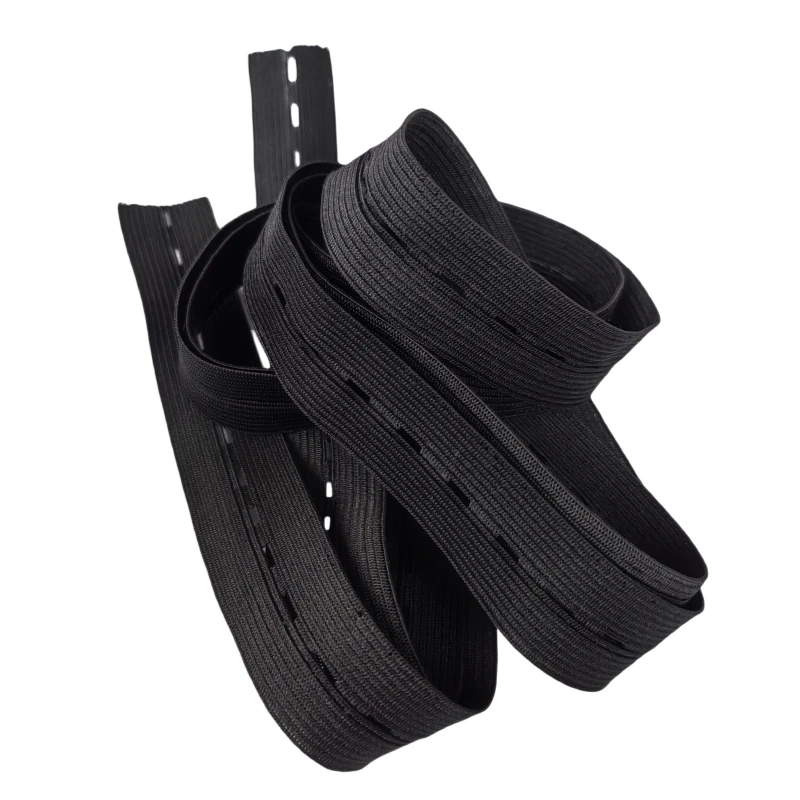 Acme free sample custom material and size high quality woven 100% Polyester PET hole elastic band For Garments