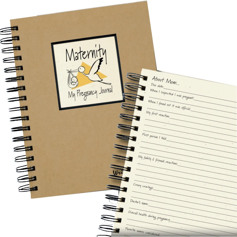 Customized baby birth journal memory book dot grid notebook notepad planner custom printing Pregnancy preparation diary