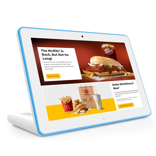 10.1 Inch L-Type Digital Signage RK3288 Android 8.1 OS Nfc Android Tablet Lcd Screen Touch POE Battery Powered Optional