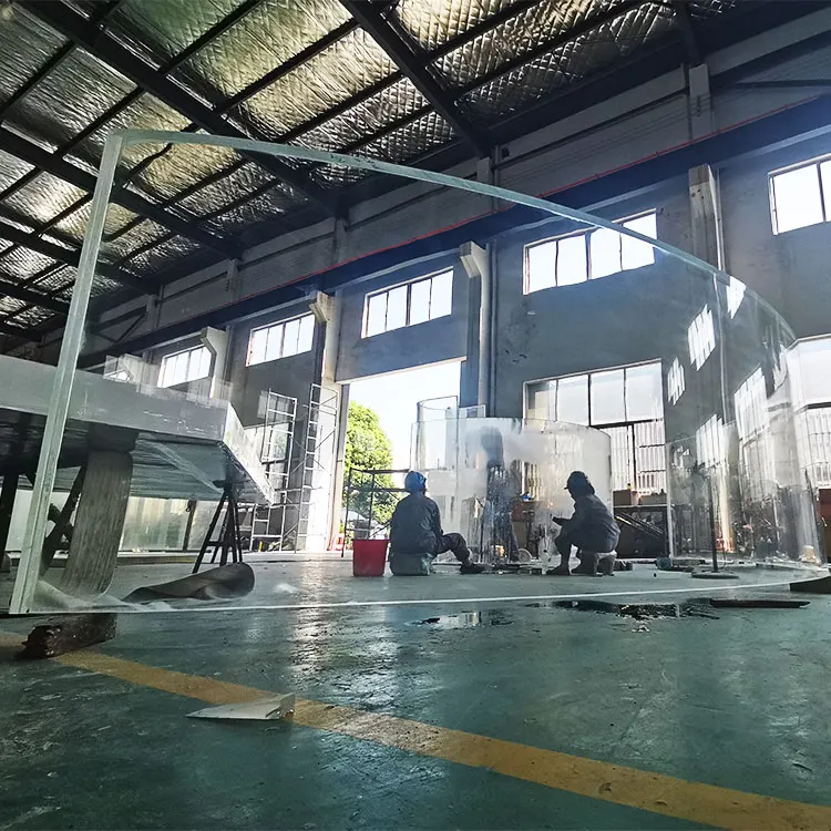 Leyu High Standard Customized Cylindrical Acry Glass Aquariums  Large Cylindrical Aquarium Of Acrylic