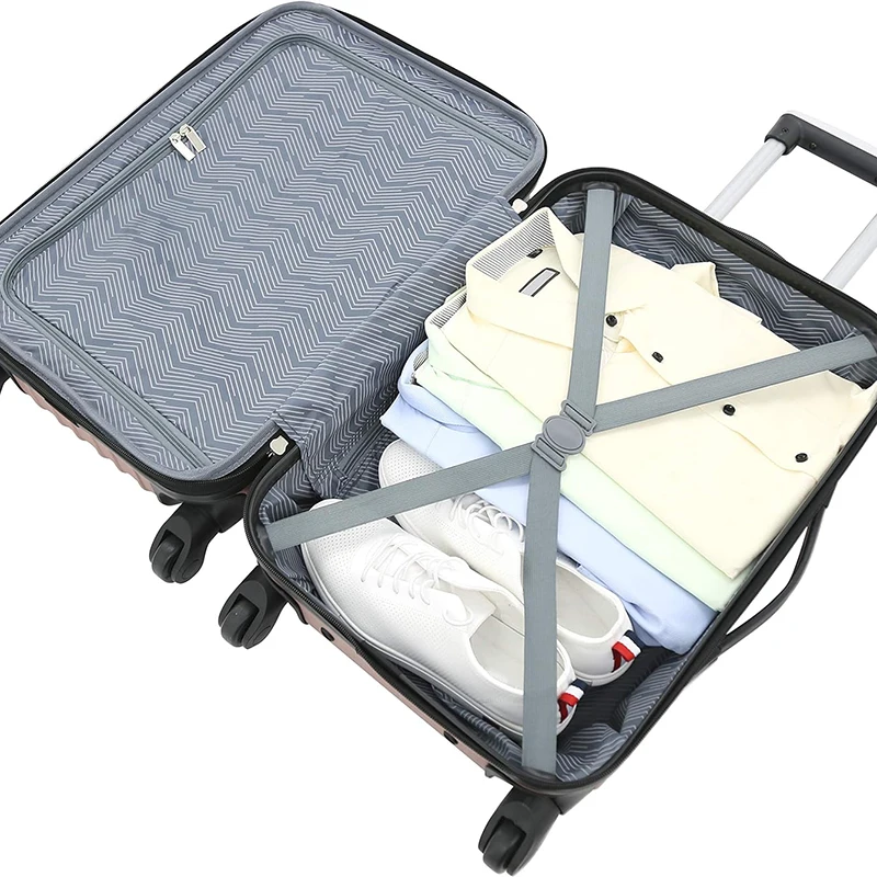 Vintage luggage durable abs suitcases 3pcs set portable hotel luggage trolley for men women for travel trip business