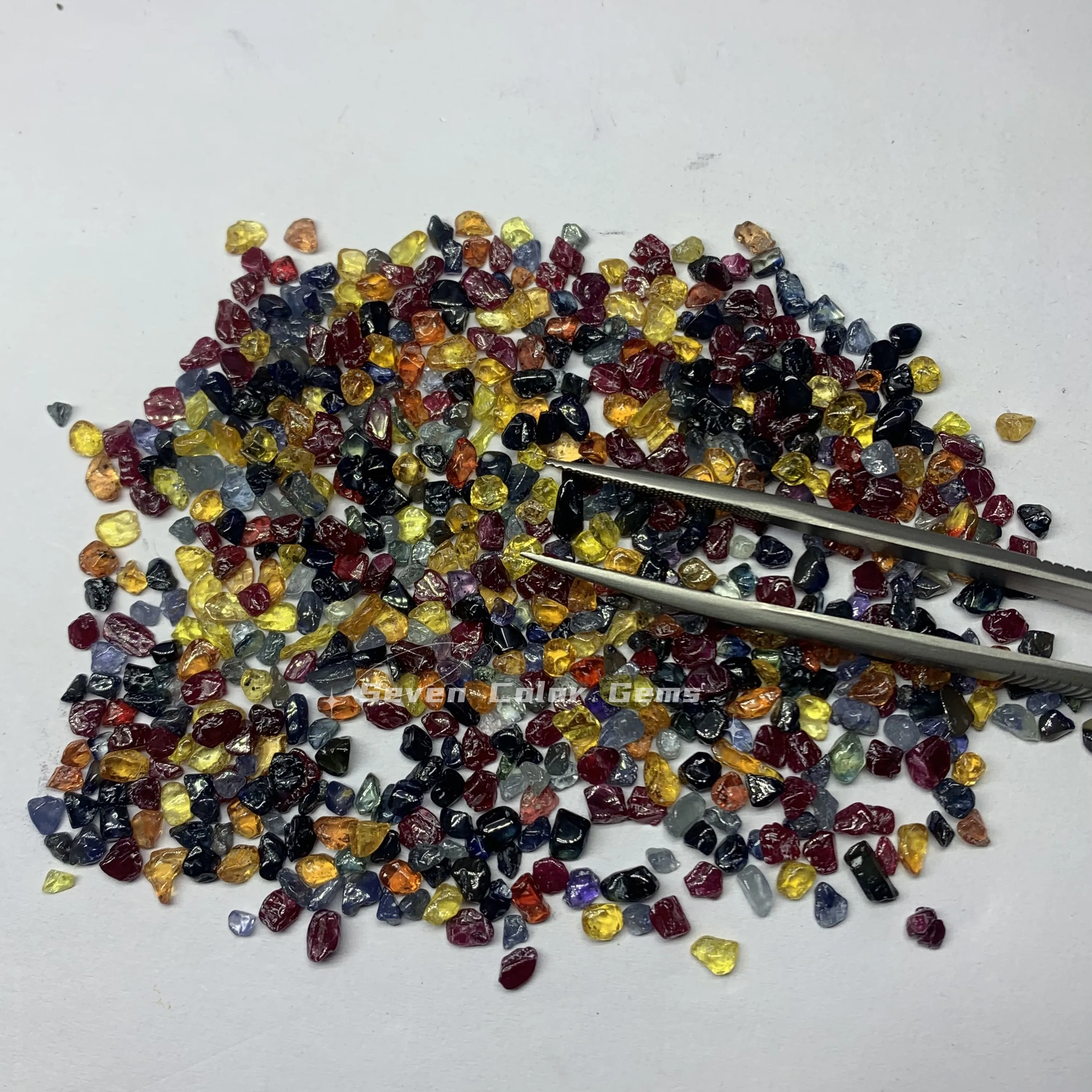 2-3mm Natural rough white sapphire gem rough top quality natural white sapphire stone raw rough loose gemstone