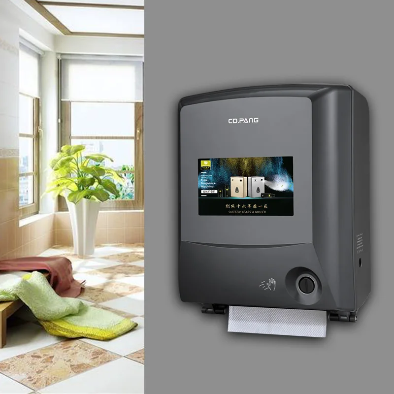 Electric Advertising sensor paper towel dispenser auto cut paper towel dispenser sensor