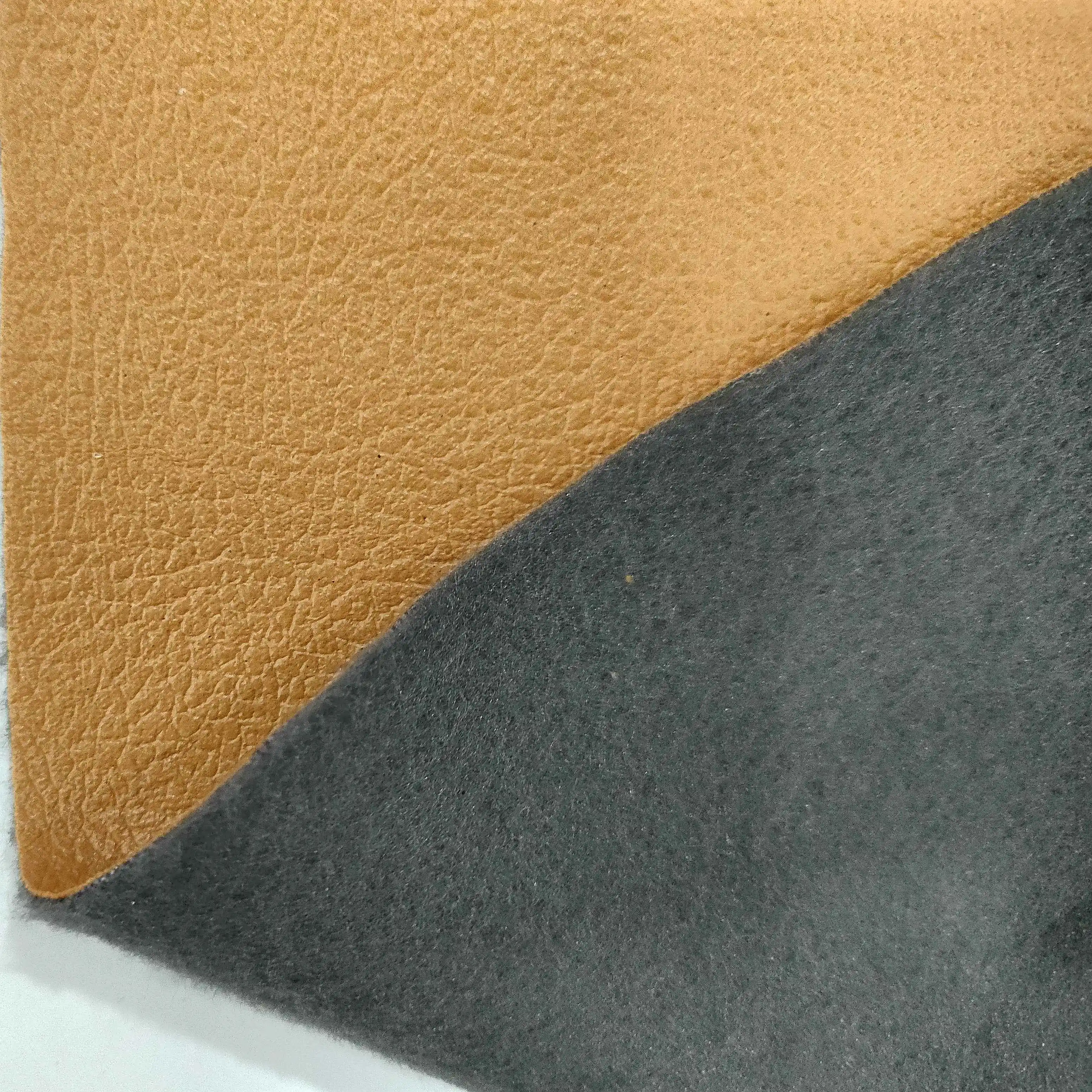 New Design Factory Price 100% Polyester Embossed  Imitation Leather fabric for Upholstery Car Seat/Sofa