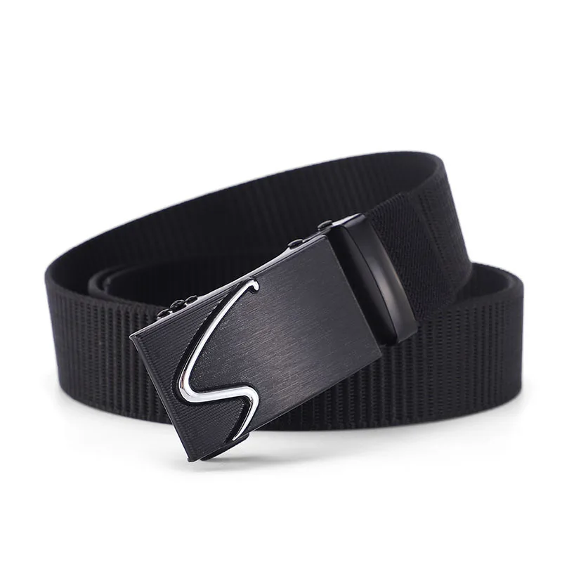 Outdoor Tactical Nylon Duty Cheap Web Canvas Automatic Buckle Fabric Belt Factory Wholesale