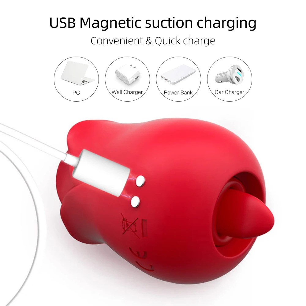 
Aimitoy Wholesale Rose Vibrator Tongue Shape Licking Sex Toys Women Nipple Breast Sucking Clitoris Rose Toy For Women 