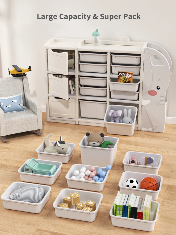 H136 X W32 X D97Cm Toy Rack Organizer Baby No Toxic Shelf Toy Children Cabinet For Storing Toys Plastic Drawer For Clothes