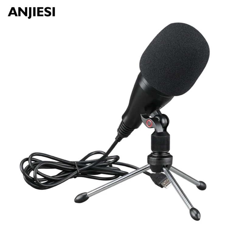 Luxury driver-free installation Speech wired Condenser Podcasting Sound Card Metal Secret Microphones