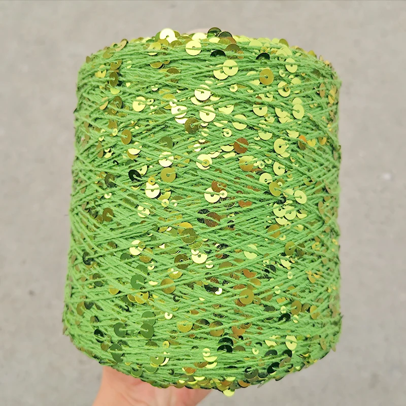 
Wholesale Manufacturers Spot Stock 3MM 6MM Sequin Yarn 100% Cotton Fancy Yarn For Hand Knitting  (1600300440385)