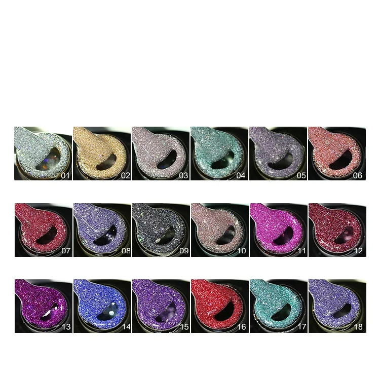 hot sale china factory supplier wholesale popular  nail art HOLOGRAPHIC DISCO   gel nail polish