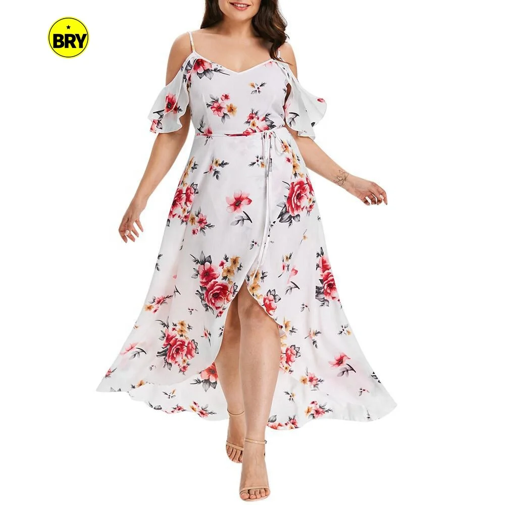 
 Женское шифоновое платье без рукавов, пляжное платье в богемном стиле из полиэстера с цветочным принтом и V-образным вырезом, лето 2021  