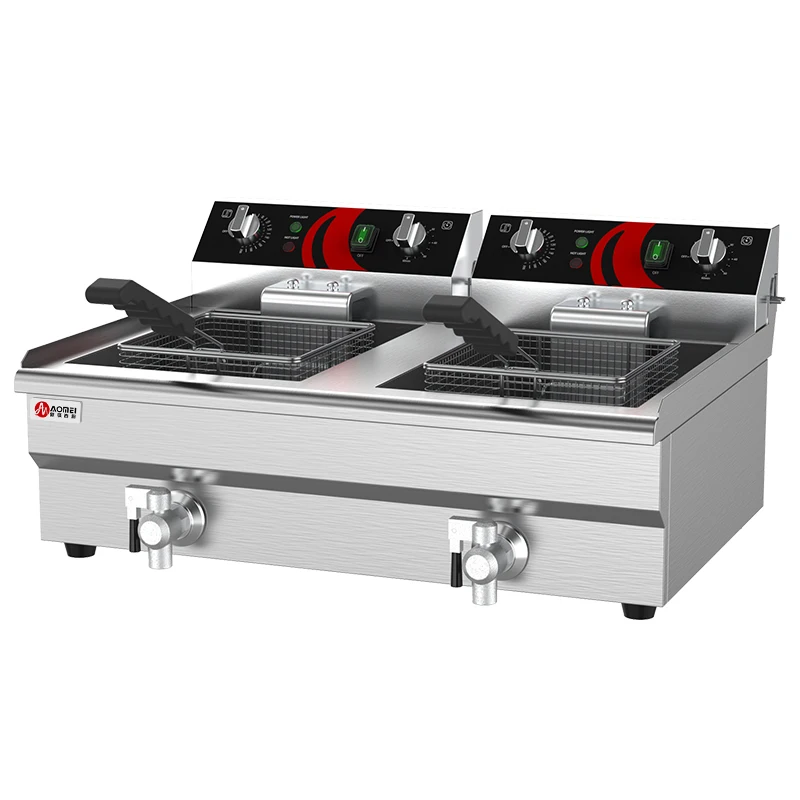 13L+13L Commercial Double-  Deep Oil Fryer Stainless steel chicken fryer