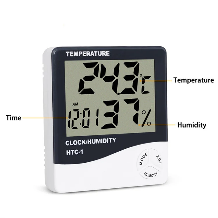 High Quality Indoor Room LCD Electronic Temperature Humidity Meter Weather Station Digital Thermometers Hygrometer