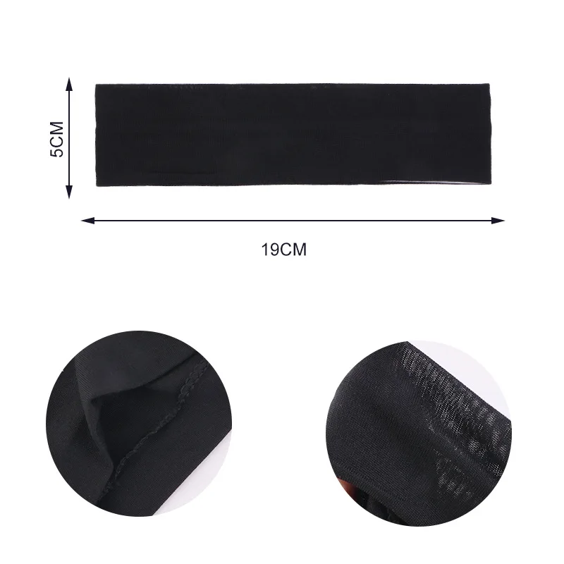 Wholesale Custom Logo Hair Accessories Colorful Solid Stretchy Head Band Sweat Bands Sport Yoga Headbands Hair Band For Adult