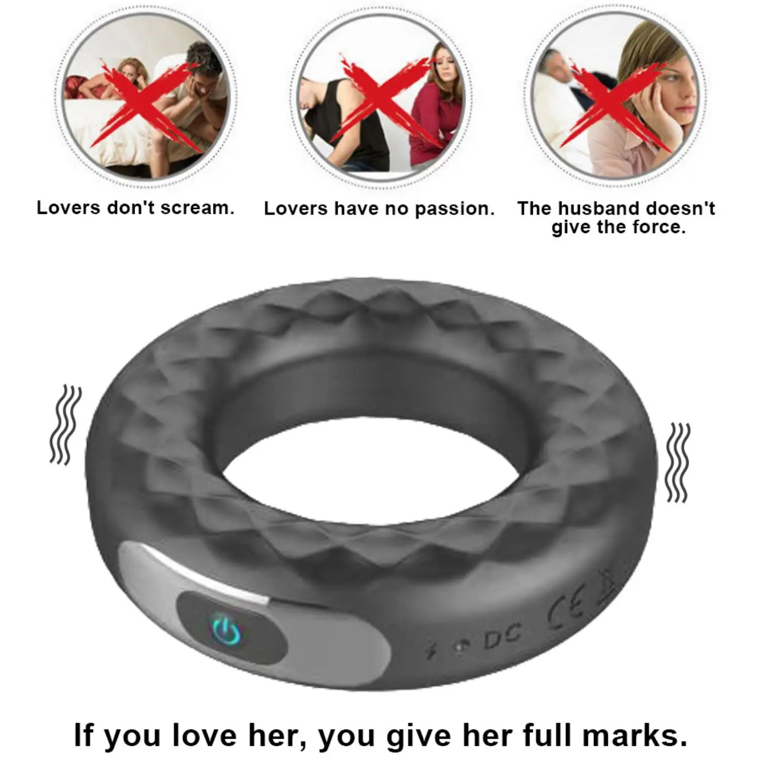 China factory price 10 speeds Silicone Vibration Lock Fine Ring Male Time Delay Masturbation penile ring Sex toy for Man