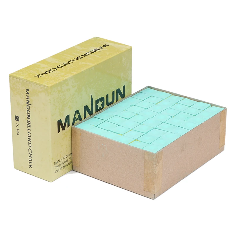 Selling high quality 144pcs/box billiards snooker pool chalk for snooker pool cues Blue/Green Cue Chalk