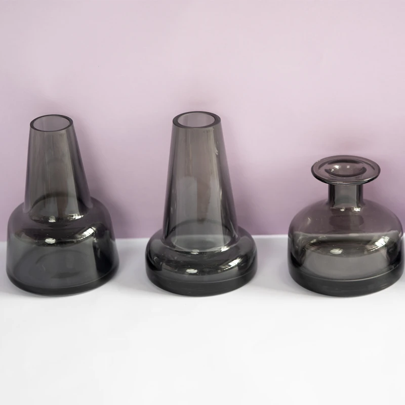 handmade cone shape tall glass vase replacement