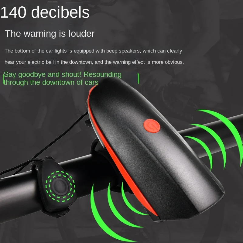 Headlight Rechargeable Night Rider Flashlight Horn Accessories Cycling Equipment