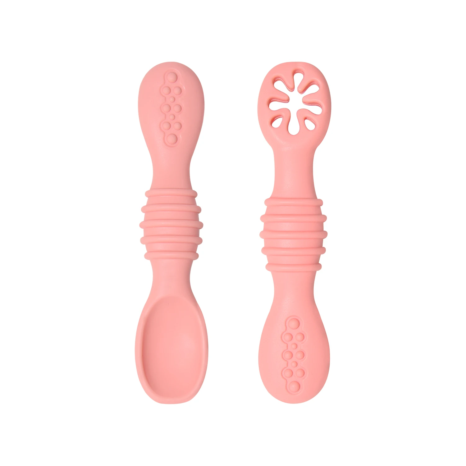 BHD BPA Free Soft-Tip First Stage Feeding Silicone Baby Training Weaning Spoons for Kids Toddlers Infants