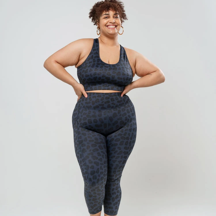 Wholesale Custom Logo High Quality Polyester Spandex Workout 2 Pieces Plus Size High Waist Yoga Bra Sets