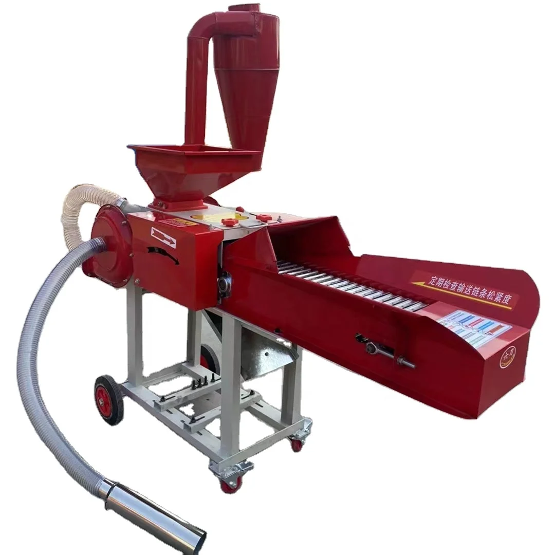 380 V 7.5 KW electric motor hay cutter corn grinder 5 6 blades stainless steel material grass shredder