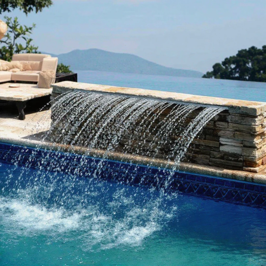 Factory Direct Sale Swimming Pool Led Water Fall for Decoration Cascada Piscina