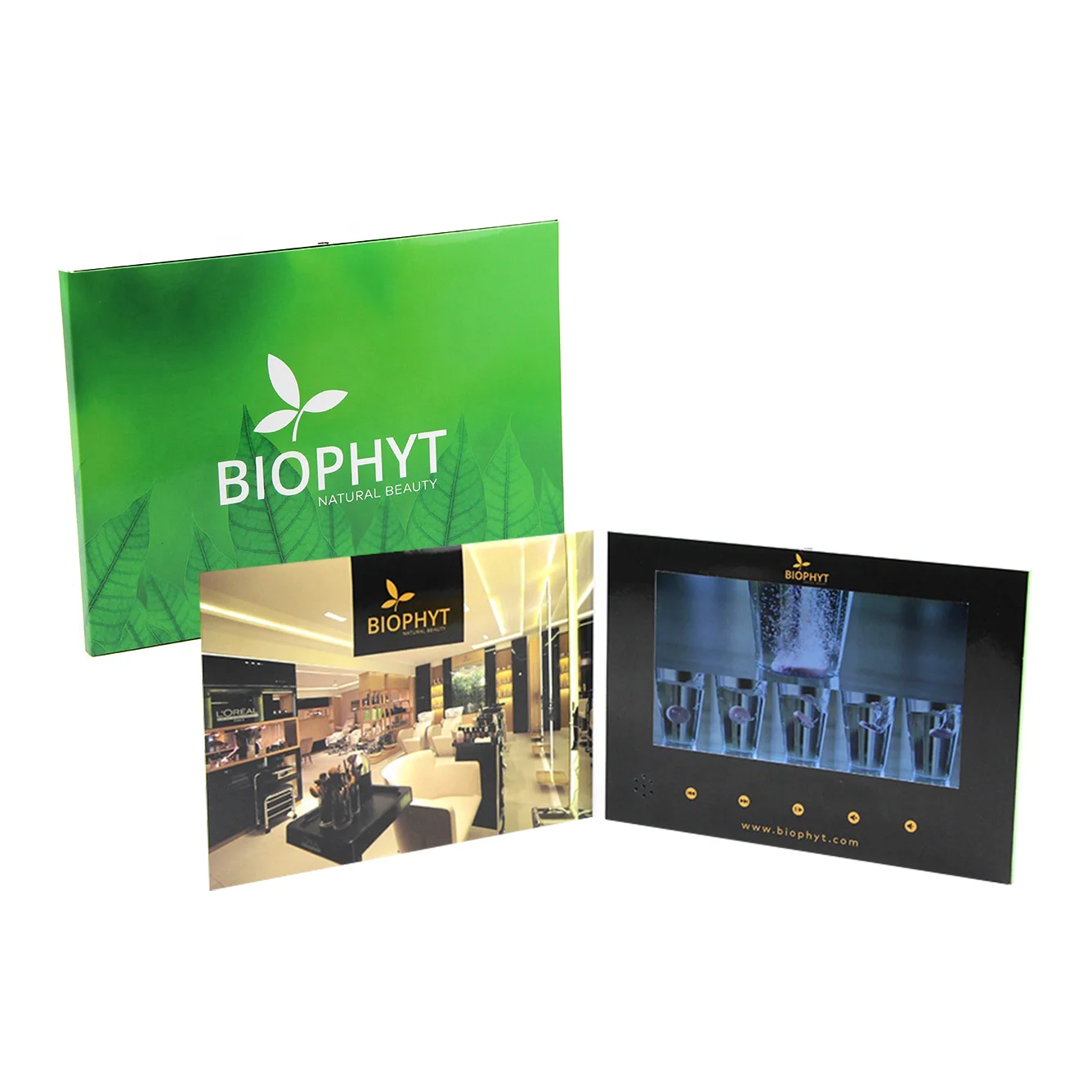 The best brand publicity promotional items gifts lcd screen promotion greeting card video brochure