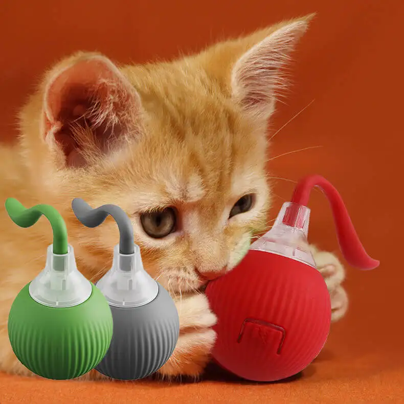 Smart Rechargeable Interactive Cat Toy Ball with LED Light and Automatic Movement Automatic teasing cat ball