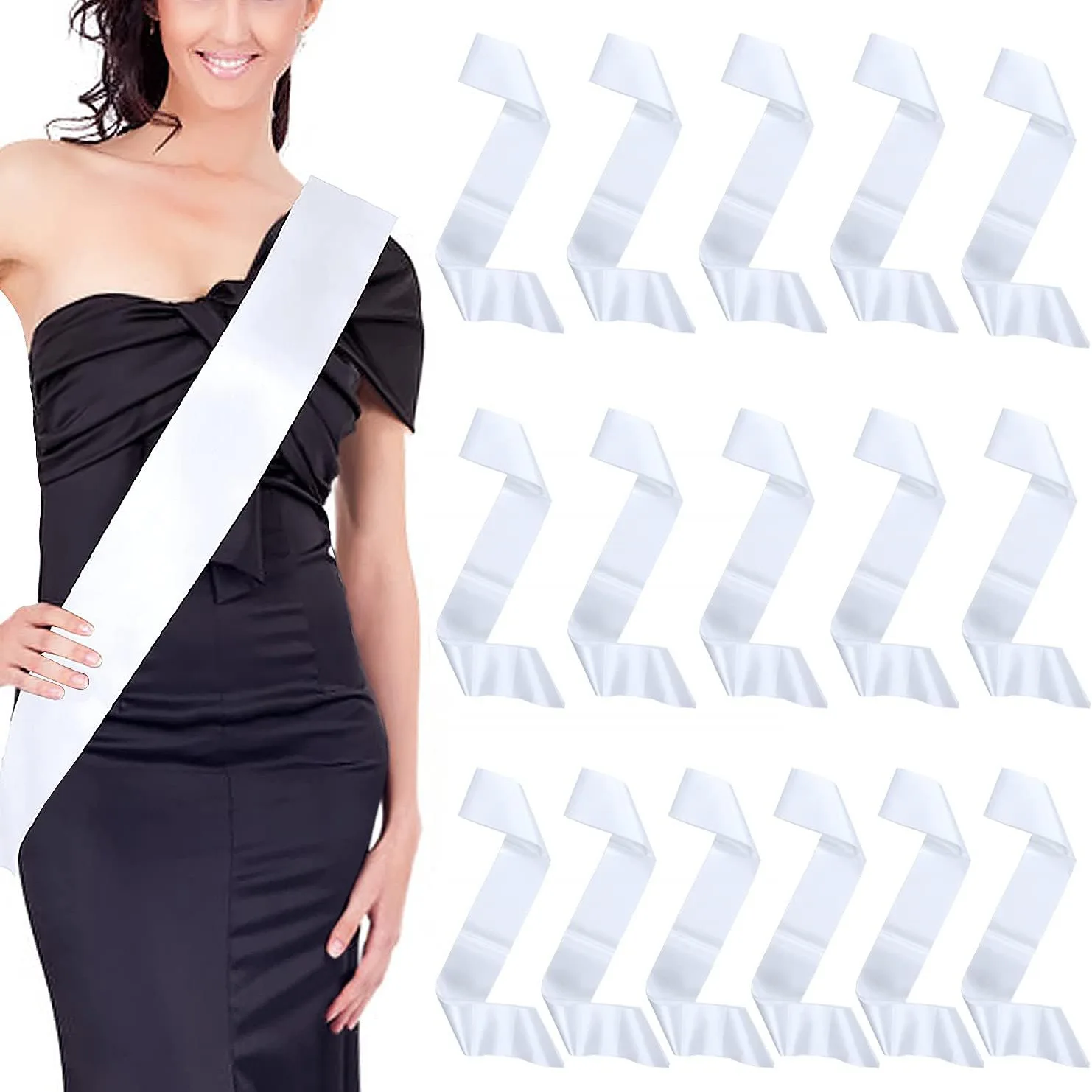 Wholesale Plain Women Girl Birthday Happy Party Satin Sash Bride To Be For Wedding Decorations