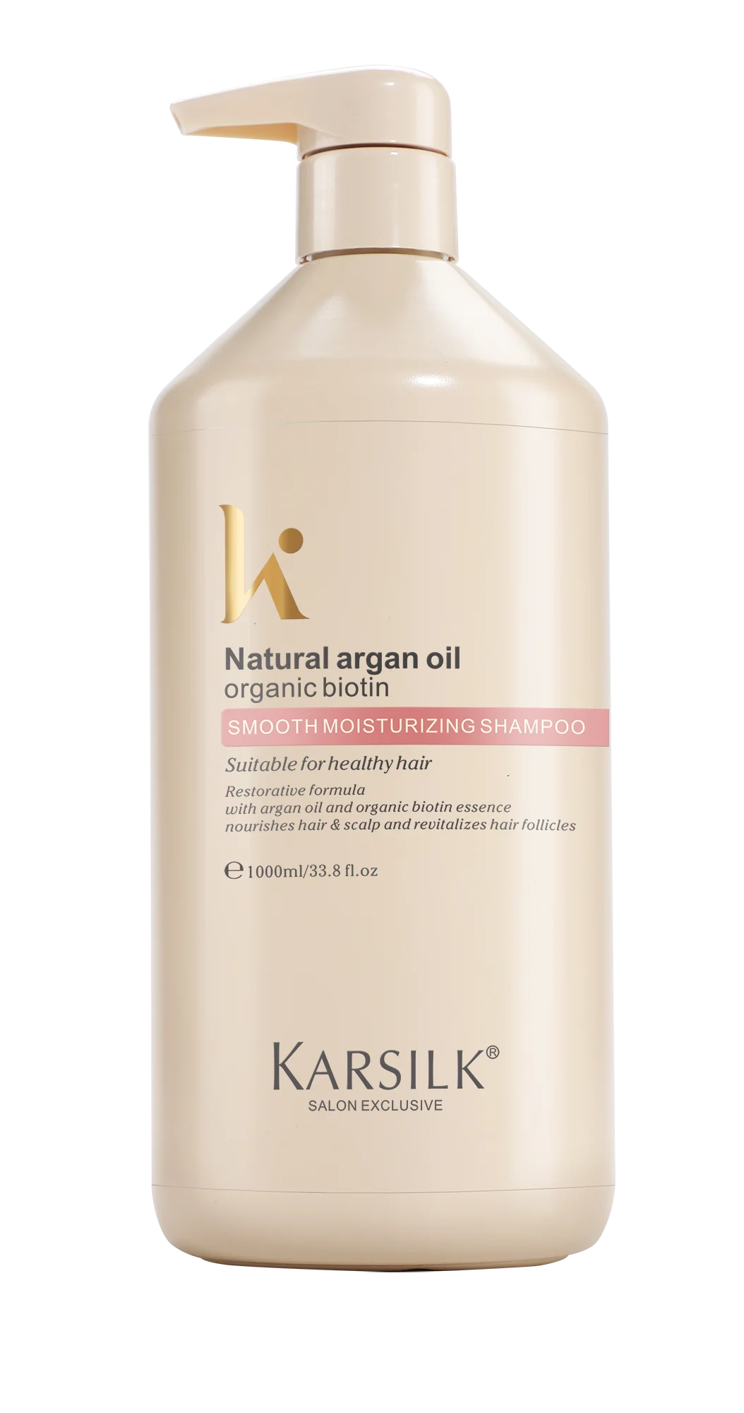 Karsilk Custom Logo OEM Vegan Sulfate Free Sampoo Italian Formula Private Label Herbal Organic Argan Oil Hair Shampoo