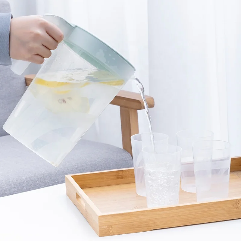 Wholesale price water pitcher 2L pitcher set plastic jugs 2.5L juice jug water pitcher filter water jug set with filter spout