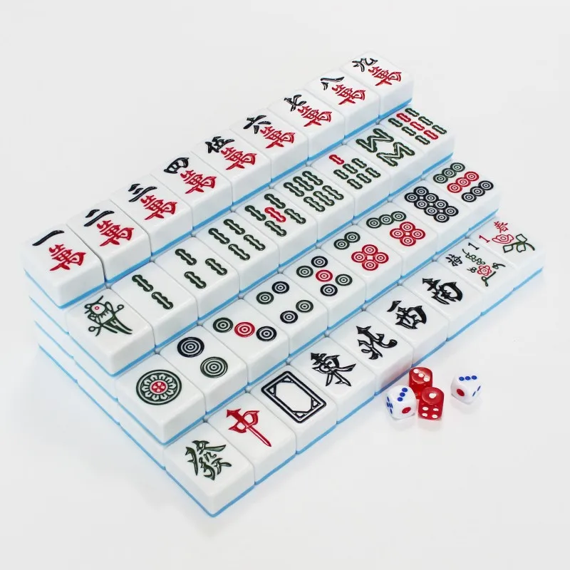 customise print blank mahjong tiles 160 Tiles American Ma jong 30 36 40 42 mm size High Quality Chinese Family Table BoardGame