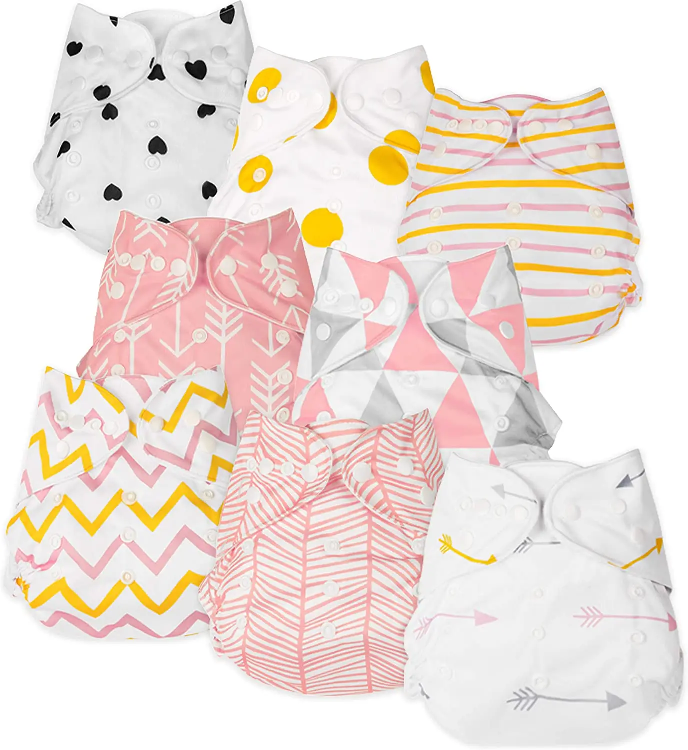 Hot selling High Quality Washable Eco-Friendly Diaper Adjustable Printed Nappy Reusable Cloth Diapers