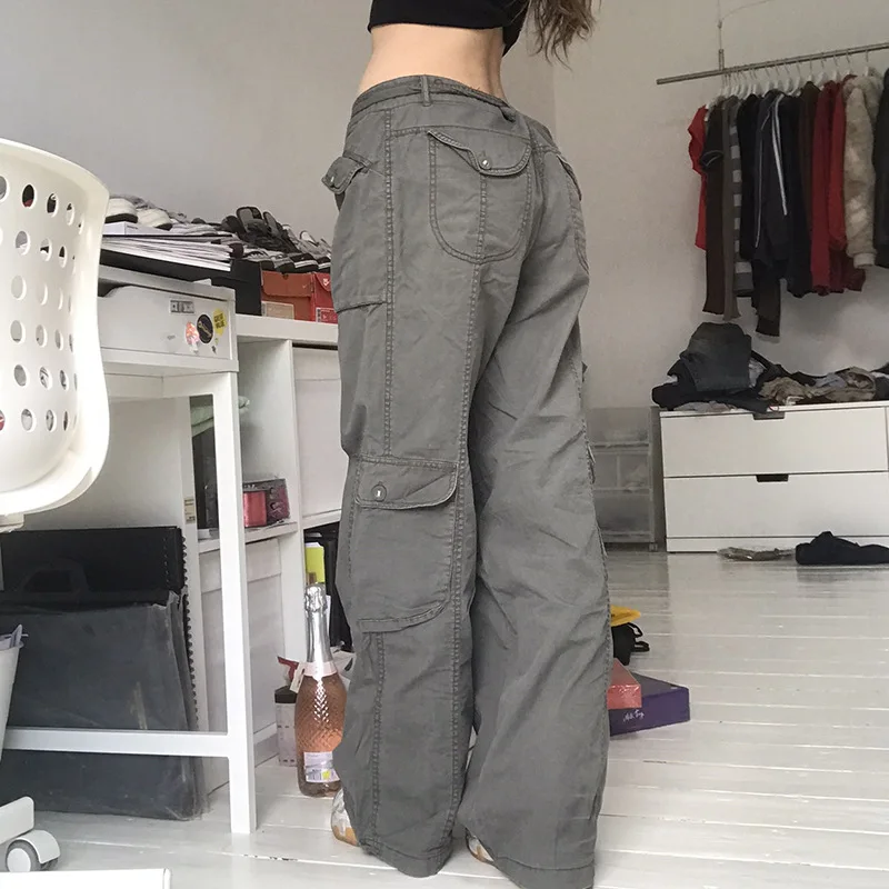 Overalls Ladies summer high street wide leg Fashion Hiphop Pants Women