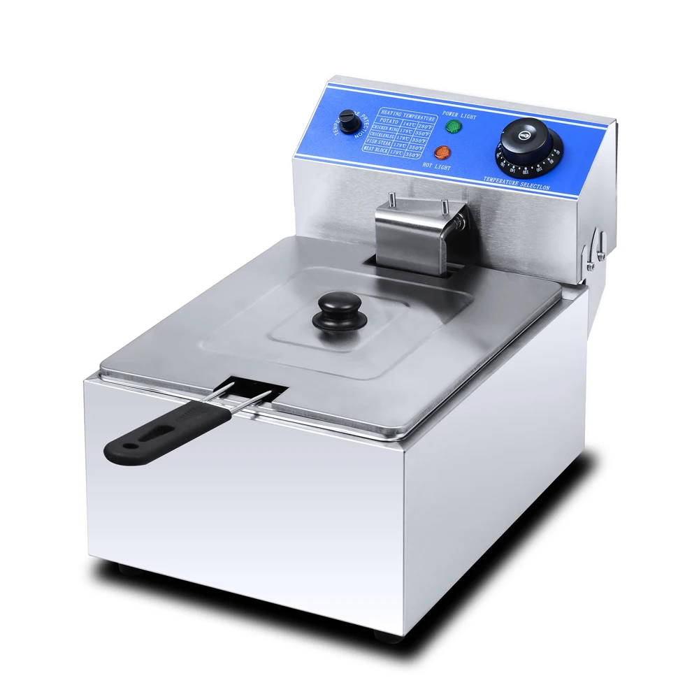 Price Commercial Deep Fryers Electric with Oil 6 Ltr 1-Tank 1-Basket Deep Fryer