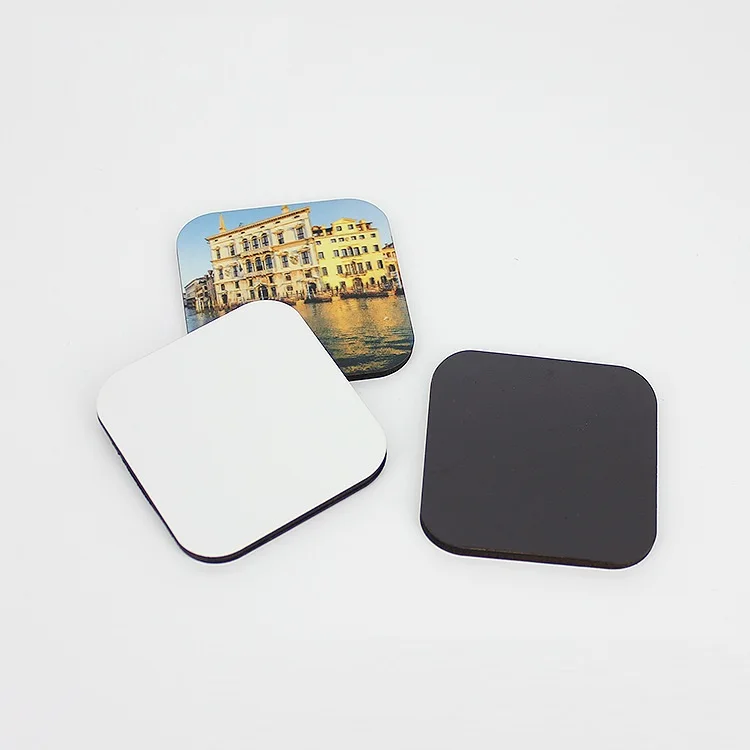 Square DIY blank sublimation mdf fridge magnets