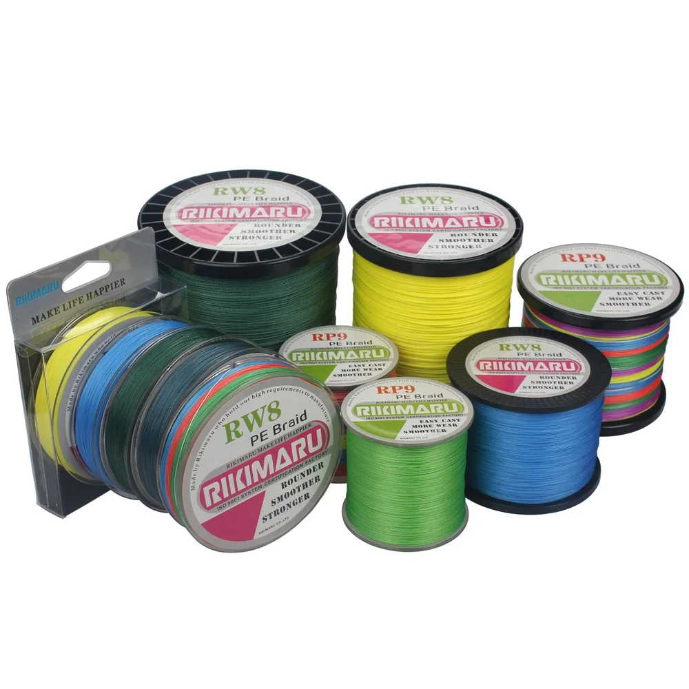 500m 1000m 1500m 8 9 Strand PE Fishing Line  9x Strand Braid Japanese Rikimaru Customize 2021 Mainstream Product Multifilament