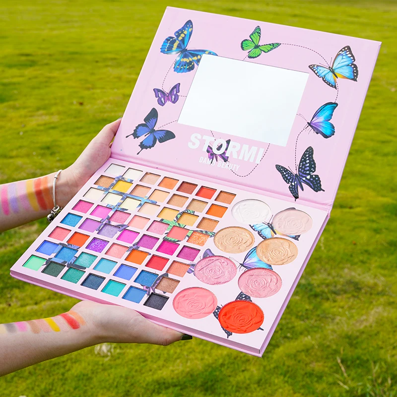 Oem Odm 64 Colors Eyeshadow Palette Foundation Palette Blusher Eye Glitter Pigment Makeup Artist Makeup Palets Eye Shadow Stamp