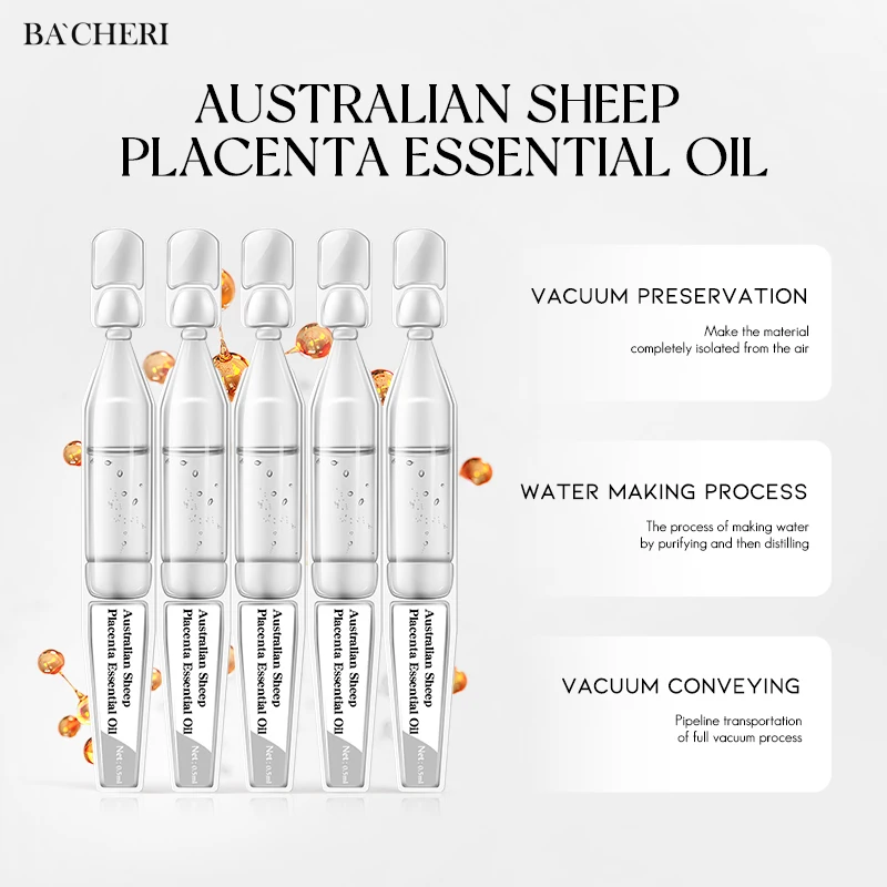 Sheep placenta anti aging vitamin e face skin care  private label facial oil serum for face