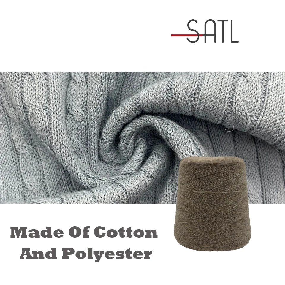 Best Service 1/15nm 90% Cotton 10% Polyester Knitting Yarn For 7 Gauge 2 Ply Flat Knitting