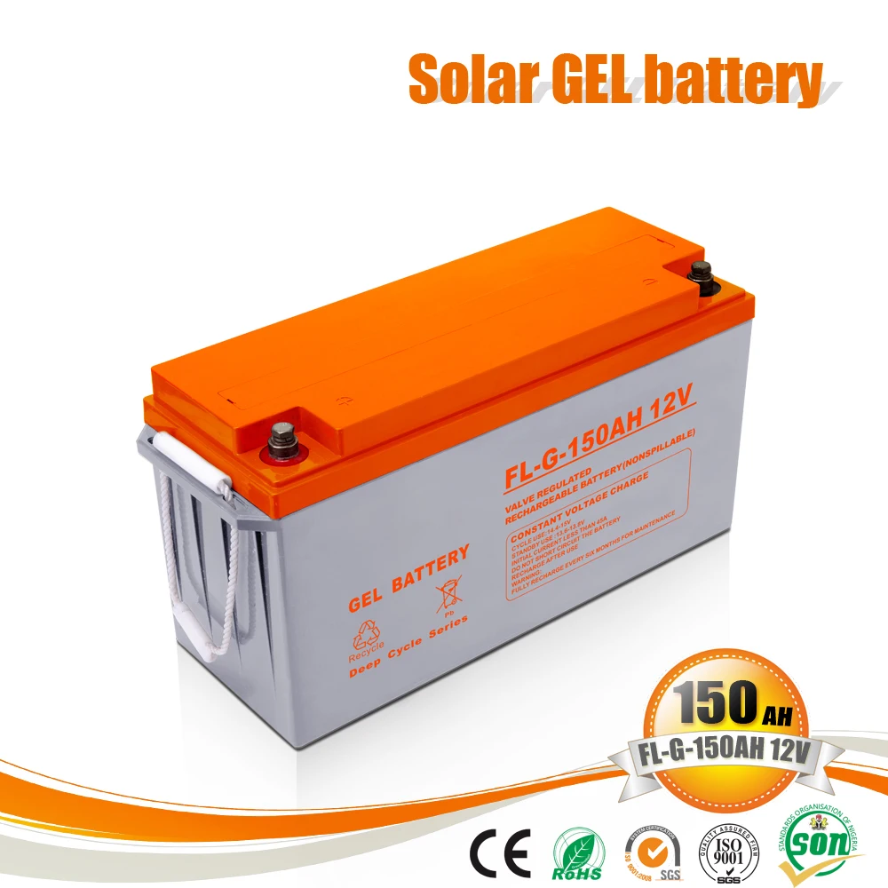 Rechargeable Gel Battery 12v 100ah 150ah 200ah 250ah For Solar Power System Gel Battery Pack