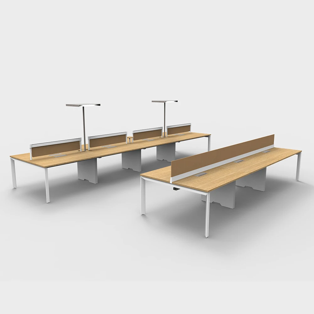 Хорошая цена MFC меламиновая облицовочная доска на 6 персон офисный стол для персонала рабочая станция офисная мебель